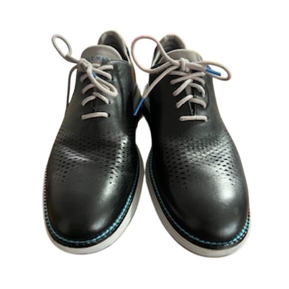 Cole Haan Men\'s sz 8M ØriginalGrand Ultra Laser Oxford Shoes Black main image 7